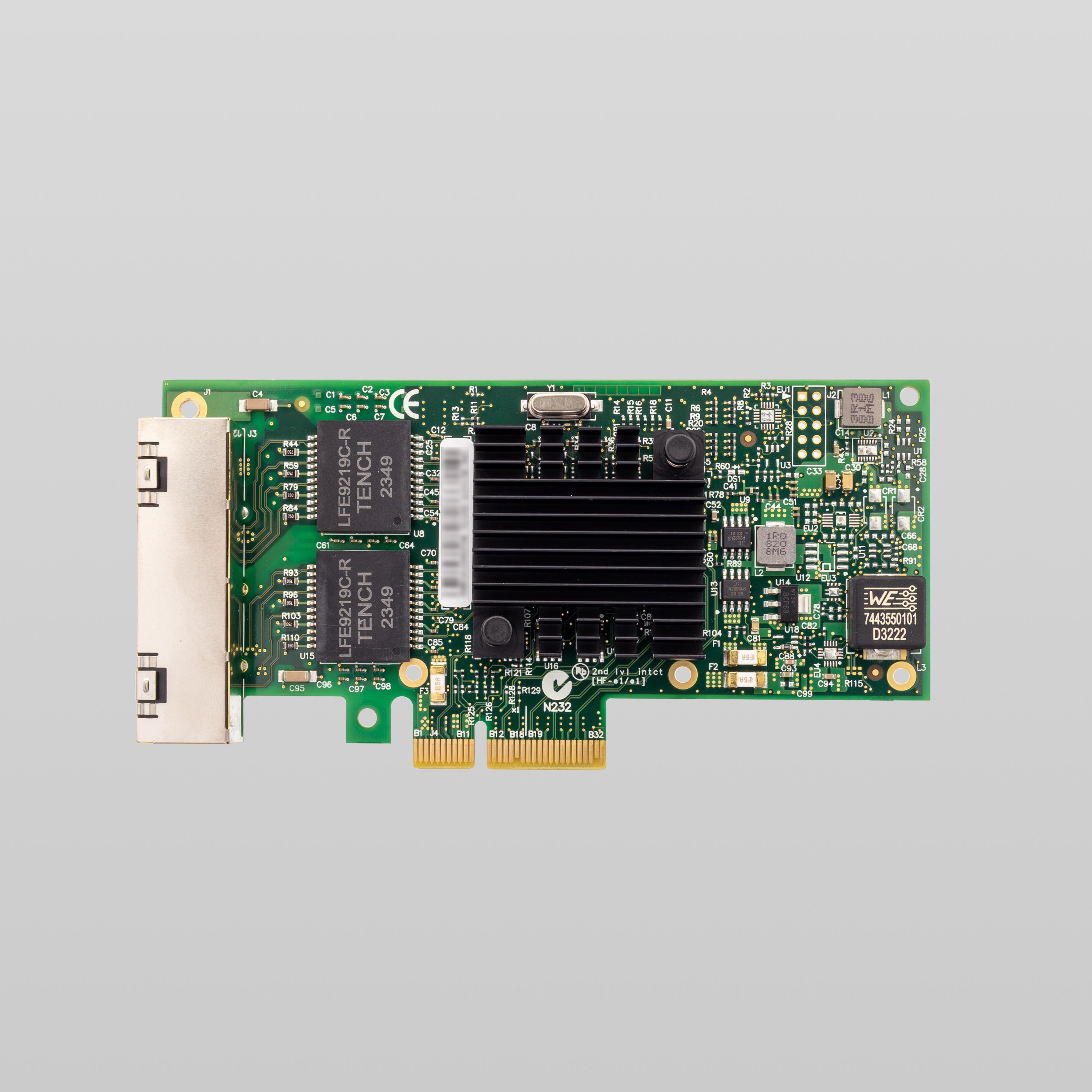 PCIe to 4-Port Ethernet Adapter Intel I350-T4 Chipset