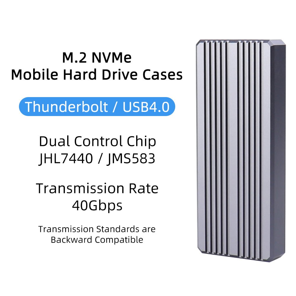 USB 4.0/Thunderbolt 40Gbps Type-C Enclosure for M.2 NVMe SSD JHL7440/JMS583 - ZimaBoard Official Store
